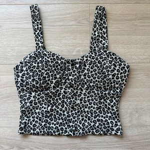 Lipsy London animal print cheetah corset crop top